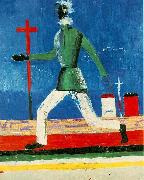 Kazimir Malevich Running man Spain oil painting artist